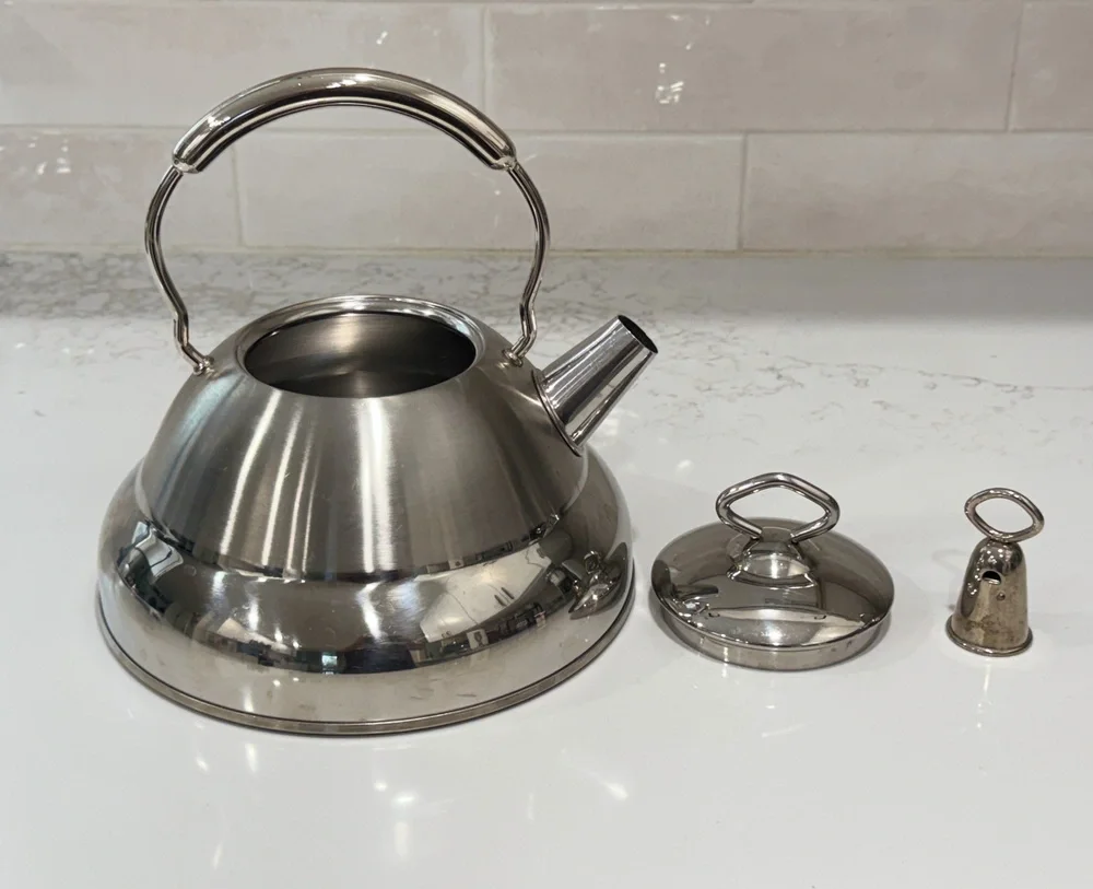 Culinary Essentials Professional Stainless Steel Whistling Tea Kettle Pot 2.8 Qt